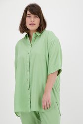 Luchtige groene tuniek met linnen van Fransa voor Dames