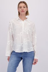 Video van Witte blouse met geborduurde bloemen door More & More voor Dames