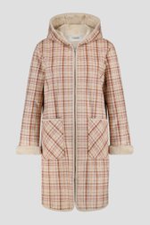 Manteau beige avec motif à carreaux de Libelle pour Femmes