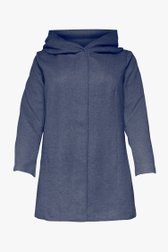 Manteau bleu à capuchon de Only Carmakoma pour Femmes