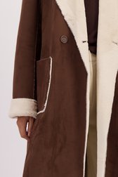 Détail de Manteau brun en suèdelook de Louise pour Femmes