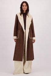 Le devant de Manteau brun en suèdelook de Louise pour Femmes