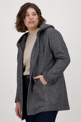 Manteau gris foncé mi-long de Only Carmakoma pour Femmes
