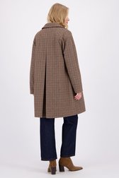 Le dos de Manteau marron à carreaux de Libelle pour Femmes
