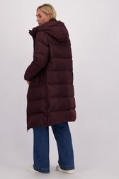 Le dos de Manteau matelassé bordeaux mi-long de Rock and Blue pour Femmes