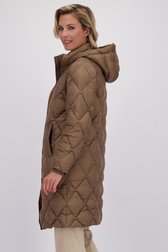 Le dos de Manteau matelassé brun mi-long de Claude Arielle pour Femmes