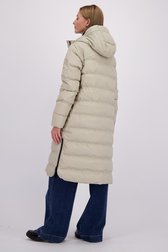 Le dos de Manteau matelassé mi-long gris-beige de Tantä pour Femmes