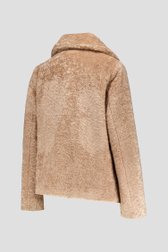 Photo produit 4 de Manteau zippé en fausse fourrure beige de Claude Arielle pour Femmes
