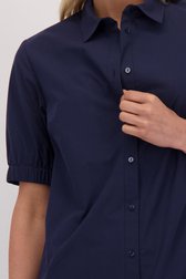 Detail van Marineblauw kleedje met lange knopenlijst door Liberty Island voor Dames