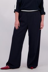 Detail van Marineblauwe broek met wijde pijpen door Yest Curve voor Dames