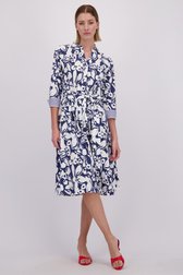 Video van Blauwe katoenen midi-jurk met bloemenprint door More & More voor Dames