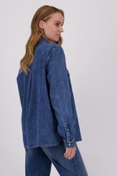 Mediumblauwe denimblouse van Liberty Island Denim voor Dames