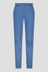 Mediumblauwe jeans met elastische taille -slim fit van Claude Arielle voor Dames