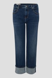 Mediumblauwe jeans met omslag - Straight fit van Opus voor Dames