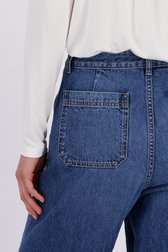 Detail van Middenblauwe jeans - Wide leg fit door Liberty Island Denim voor Dames