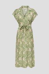 Midi lichtbeige kleedje met groene print van JDY voor Dames