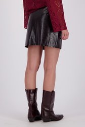 Le dos de Mini-jupe marron aspect cuir de JDY pour Femmes