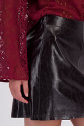 Détail de Mini-jupe marron aspect cuir de JDY pour Femmes