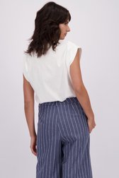 Achterkant van Mouwloos wit T-shirt  door Louise voor Dames