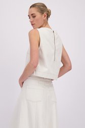 Extra foto 1 van Mouwloze ecru blouse door Liberty Island Denim voor Dames
