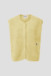 Productfoto 1 van Mouwloze gele vest in teddy door Pieces voor Dames