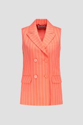 Mouwloze koraalroze blazer met krijtstreep van D'Auvry voor Dames