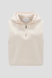 Mouwloze teddy vest in ecru van Opus voor Dames