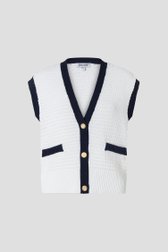 Productfoto 1 van Mouwloze witte cardigan door More & More voor Dames