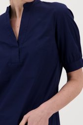 Navy blouse met korte mouwen van Liberty Island voor Dames