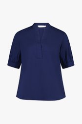 Navy blouse met korte mouwen van Liberty Island voor Dames