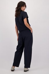 Achterkant van Navy broek - Barrel fit door Louise voor Dames