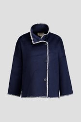 Productfoto 1 van Navy cape-mantel van wol door LŌVING voor Dames