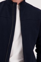 Navy cardigan met rits van Ravøtt voor Heren