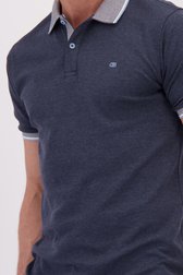 Detail van Navy gemêleerde chino door Dansaert Blue voor Heren