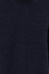 Navy geribde cardigan met wol van Diane Laury voor Dames