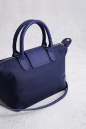 Achterkant van Navy handtas met leather look afwerking door Liberty Island voor Dames