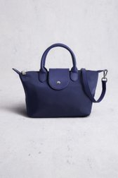 Voorkant van Navy handtas met leather look afwerking door Liberty Island voor Dames
