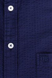Navy hemd met fijne structuur van Dansaert Blue voor Heren
