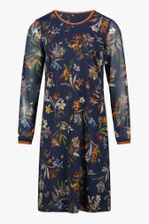 Navy jurk met bloemenprint van Claude Arielle voor Dames