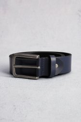 Voorkant van Navy lederen riem door Liberty Island voor Heren