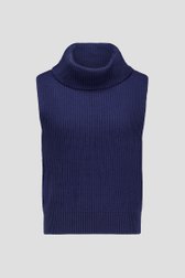 Productfoto 1 van Navy mouwloos truitje met rolkraag door Libelle voor Dames