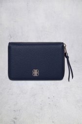 Voorkant van Navy portemonnee met leather look door Laurent David voor Dames