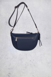 Achterkant van Navy schoudertas in leather look door Laurent David voor Dames