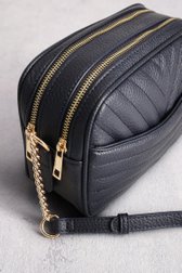 Productfoto 1 van Navy schoudertas met doorgestikte structuur door Modeno voor Dames