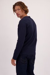 Achterkant van Navy T-shirt met lange mouwen door Liberty Island voor Heren