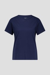 Navy T-shirt met ronde hals van Liberty Island voor Dames