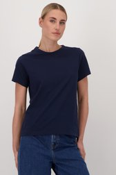 Navy T-shirt met ronde hals van Liberty Island voor Dames