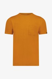 Oker T-shirt met borstzak van Ravøtt voor Heren