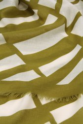 Olijfgroen sjaaltje met geometrische print van Liberty Island voor Dames