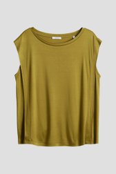 Olijfgroen T-shirt van Opus voor Dames
